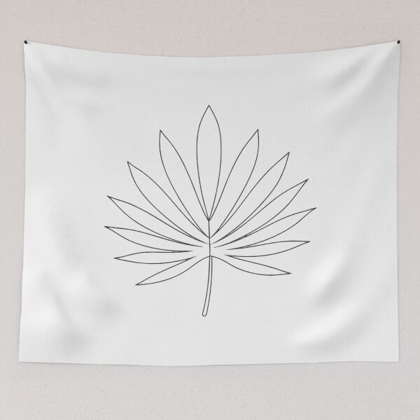 Item preview, Minimalist Palm Leaf 2 Line Art Gift designed and sold by OneLine Studio.