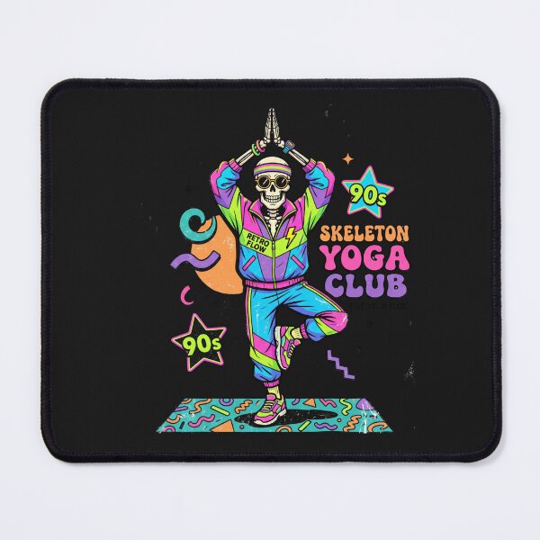 Item preview, 90s Skeleton Yoga Club Retro Flow Exercise designed and sold by VibeTherapyArt.
