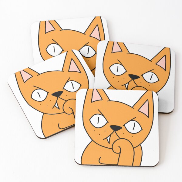Item preview, mean cat bored designed and sold by motherbrainart.