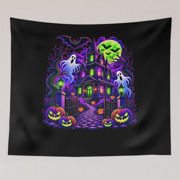 Item preview,  Vintage Halloween Spooky Scene Pumpkin Scary Costume Graphic designed and sold by Trippy-Toad.