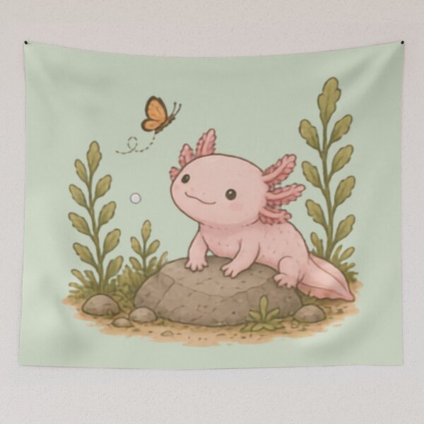 Item preview, Curious explorer Axolotl  designed and sold by MellowMunchkins.