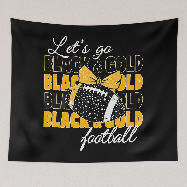 Item preview, Black And Gold Vibes Only Game Day Graphic For Girls Women designed and sold by Trippy-Toad.