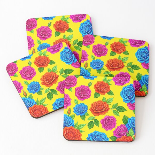 Item preview, Bright Multicolor Roses On Yellow designed and sold by Lasofficial.