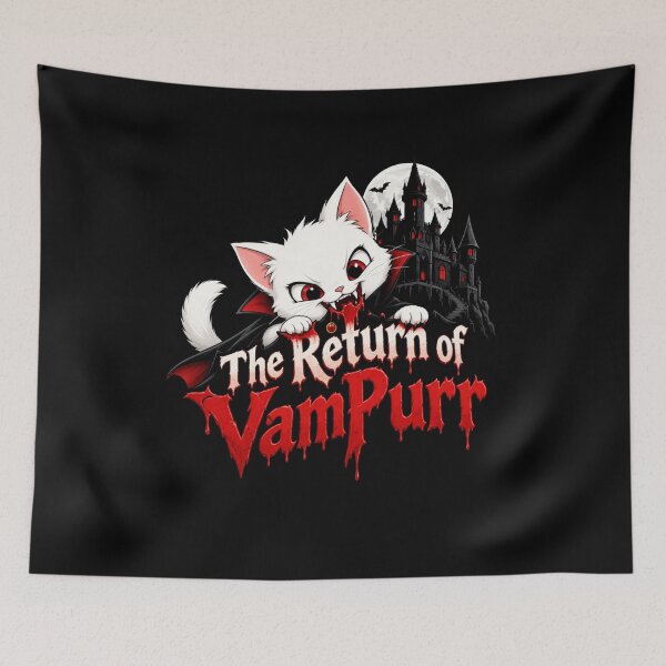 Item preview, The Return Of Vampurr Funny Cat designed and sold by TheEndDesign.