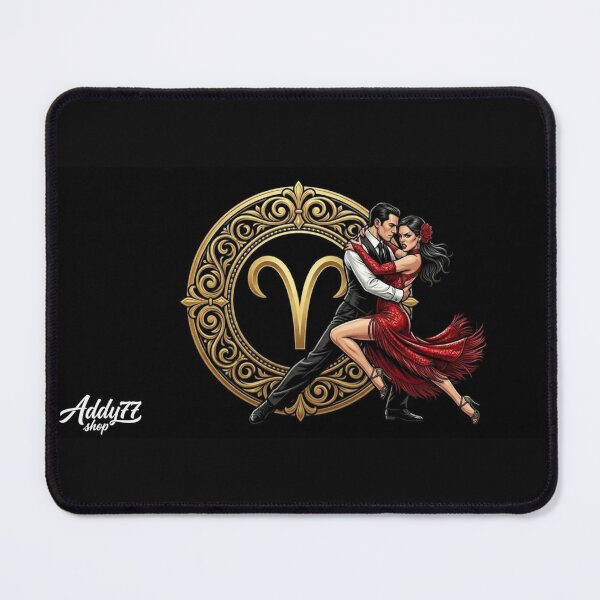 Item preview, Mystical Aries Dance – Fiery Red & Gold Tango Couple designed and sold by Addy77shop.