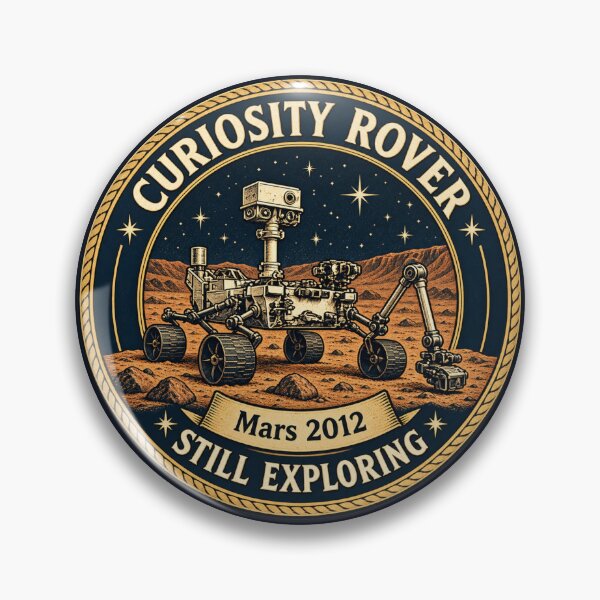 Item preview, Curiosity Rover Still Exploring Vintage Mars Mission Art designed and sold by CalmCapy Co.