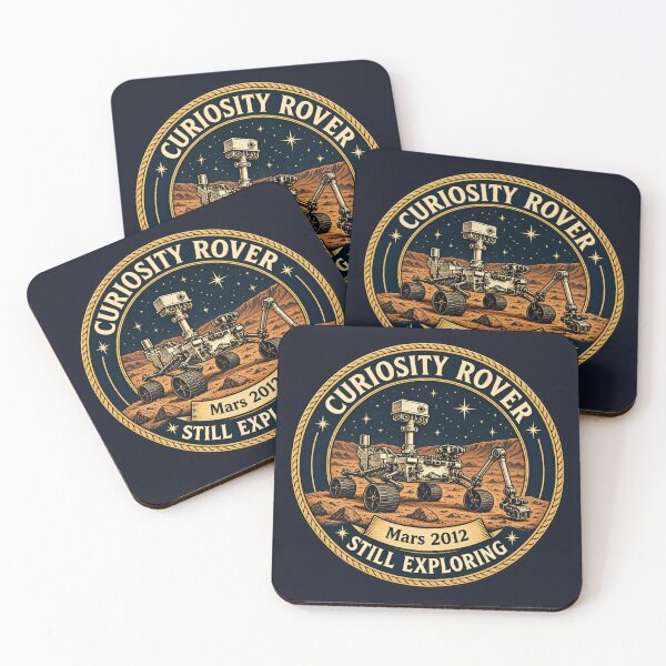 Item preview, Curiosity Rover Still Exploring Vintage Mars Mission Art designed and sold by CalmCapy Co.