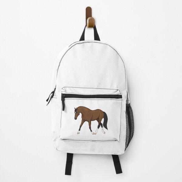 Item preview, Trotting Bay Horse With Four White Socks designed and sold by MiamiArchivesCo.