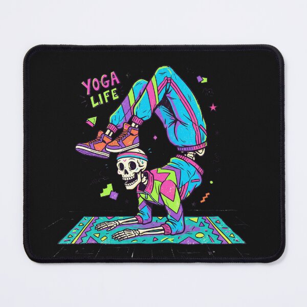 Item preview, Yoga Life Extreme Scorpion Pose Retro Skeleton designed and sold by VibeTherapyArt.