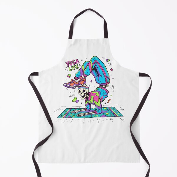Item preview, Yoga Life Extreme Scorpion Pose Retro Skeleton designed and sold by VibeTherapyArt.
