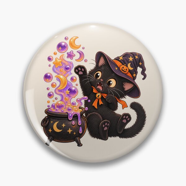 Item preview, Cute Black Cat Potion Disaster Halloween designed and sold by Triple-NTH.
