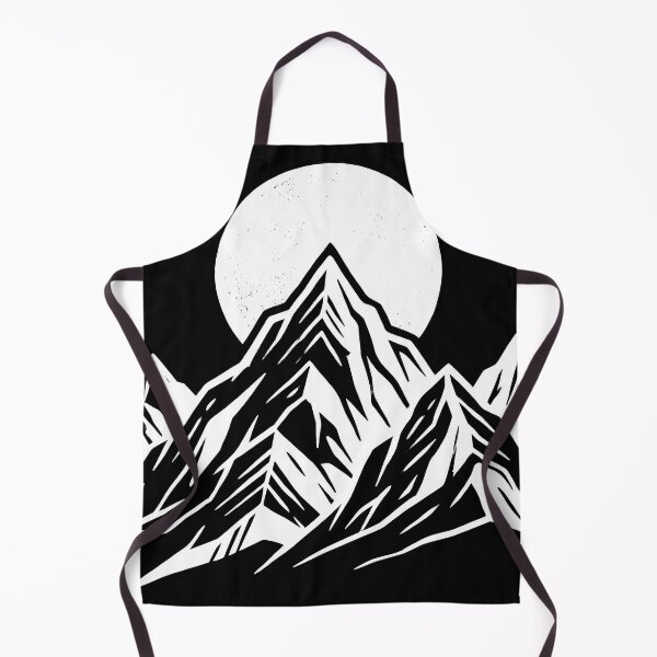Item preview, Minimalist Mountain Range with Full Moon Line Art Aesthetic designed and sold by seven things shop.