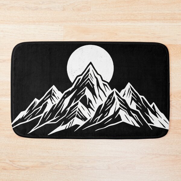 Item preview, Minimalist Mountain Range with Full Moon Line Art Aesthetic designed and sold by seven things shop.