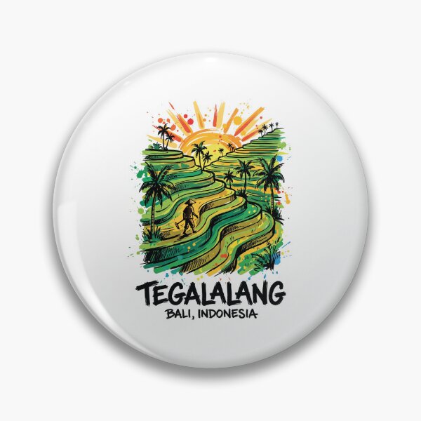 Item preview, Tegalalang Rice Terraces Bali Indonesia Art designed and sold by Merch by Das Design Studio.