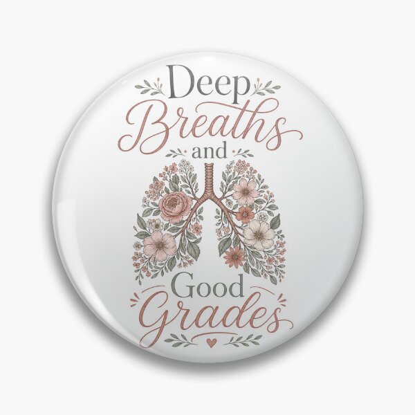Item preview, Deep Breaths and Good Grades – Flower Lung designed and sold by BoosterShop.