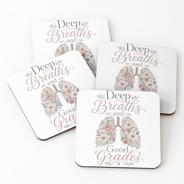 Item preview, Deep Breaths and Good Grades – Flower Lung designed and sold by BoosterShop.
