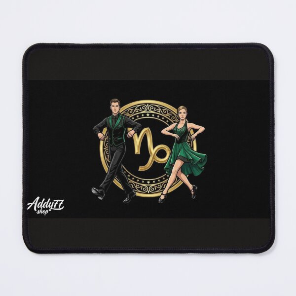 Item preview, Mystical Capricorn Dance – Emerald Green & Black Swing Couple designed and sold by Addy77shop.