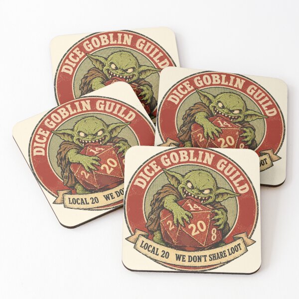 Item preview, Dice Goblin Guild Local 20 Tabletop RPG Vintage Emblem designed and sold by Yellowriversss.