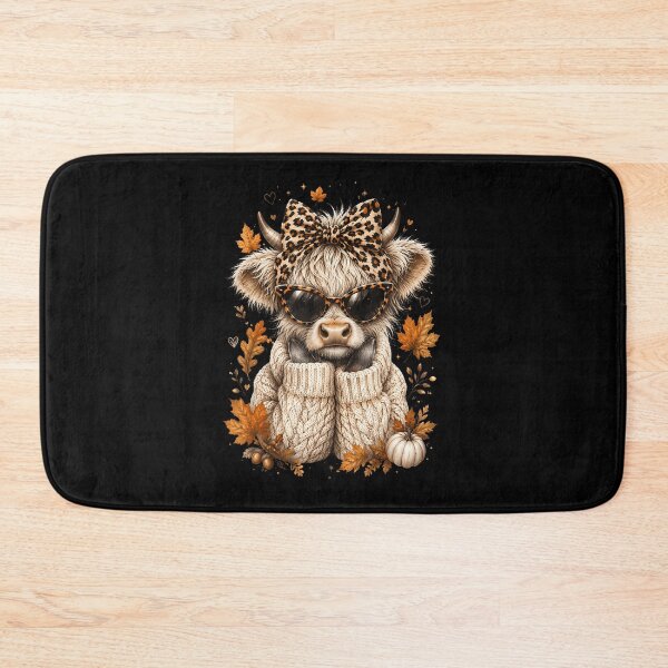 Item preview, Cute Highland Cow Leopard Bow Fall Autumn Pumpkin For Women designed and sold by Trippy-Toad.