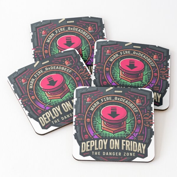 Item preview, Deploy on Friday The Danger Zone DevOps SRE Push to Production Badge designed and sold by TechNexusPrints.