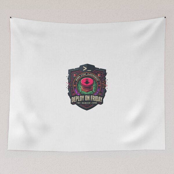 Item preview, Deploy on Friday The Danger Zone DevOps SRE Push to Production Badge designed and sold by TechNexusPrints.