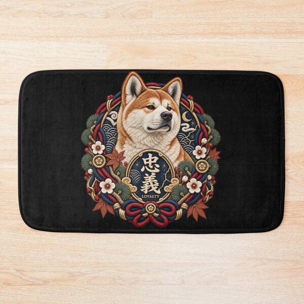 Item preview, Akita Dog Embroidery – Japanese Loyalty Crest Art designed and sold by Emoji Emblems.