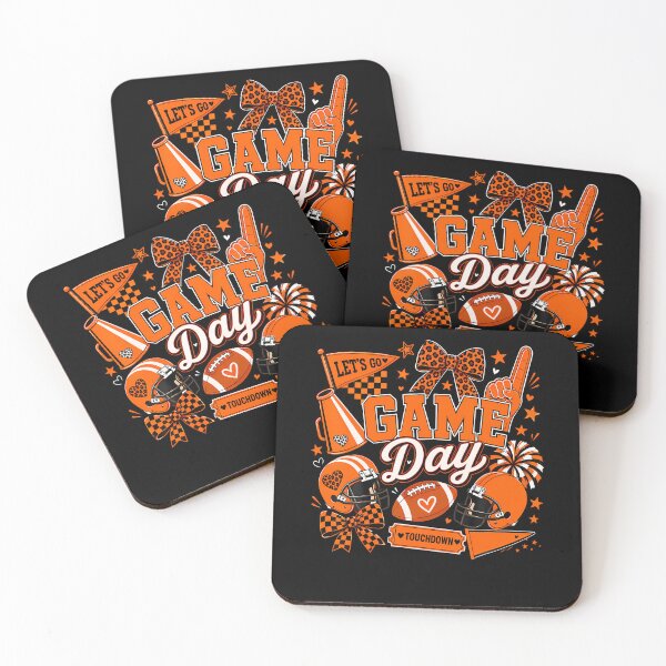 Item preview, Game Day Football Season Black  Orange Cheer Kids Women Men designed and sold by Trippy-Toad.