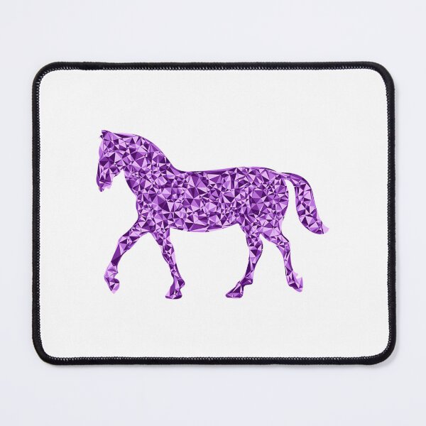 Item preview, Trotting Horse Purple Triangular Mosaic Silhouette Design designed and sold by MiamiArchivesCo.