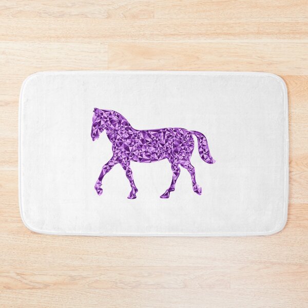 Item preview, Trotting Horse Purple Triangular Mosaic Silhouette Design designed and sold by MiamiArchivesCo.