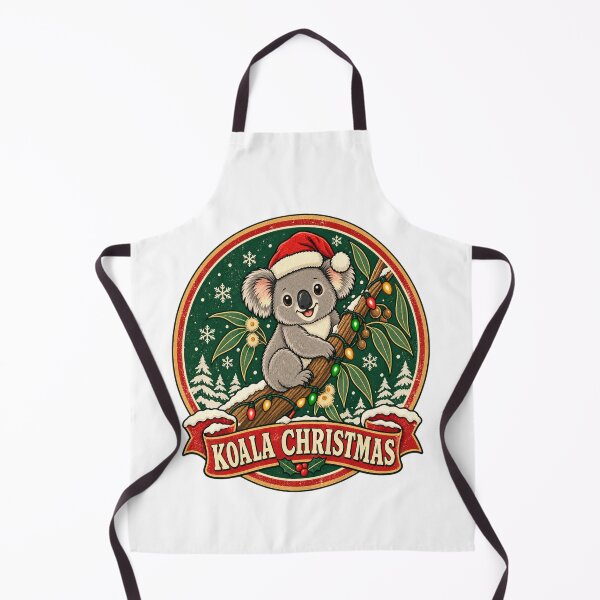 Item preview, Koala Christmas Shirt – Cute Santa Hat Australian Retro Badge Design designed and sold by Globalcitytees.