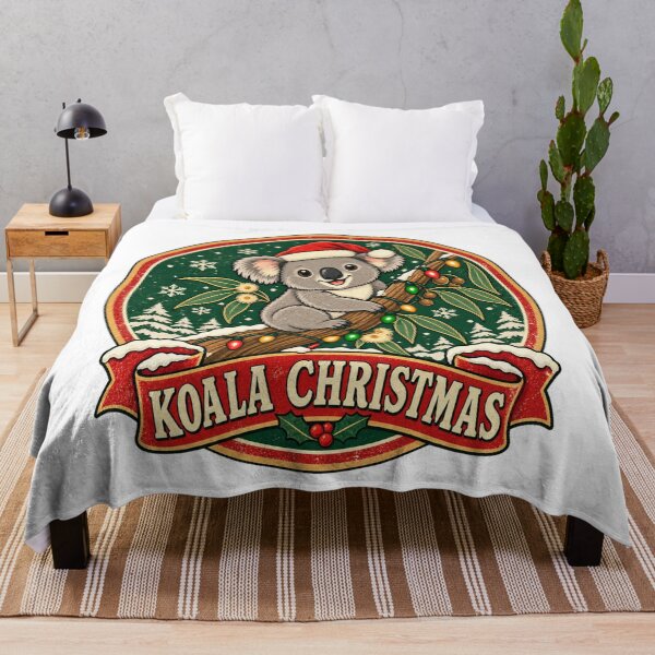 Item preview, Koala Christmas Shirt – Cute Santa Hat Australian Retro Badge Design designed and sold by Globalcitytees.