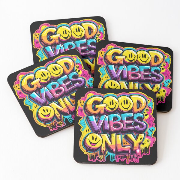 Item preview, Good Vibes Only – Neon Acid Rave Graffiti designed and sold by RH Design Lab.