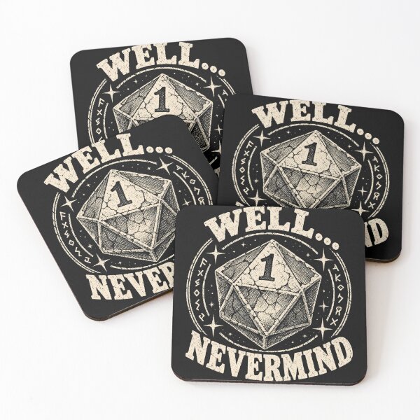 Item preview, Well Nevermind D20 Natural One Critical Fail Dark Tabletop RPG designed and sold by Yellowriversss.