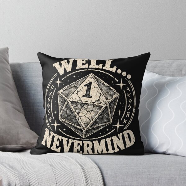 Item preview, Well Nevermind D20 Natural One Critical Fail Dark Tabletop RPG designed and sold by Yellowriversss.