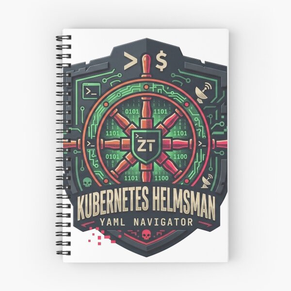Item preview, Kubernetes Helmsman YAML Navigator K8s DevOps Cloud Architect Badge designed and sold by TechNexusPrints.