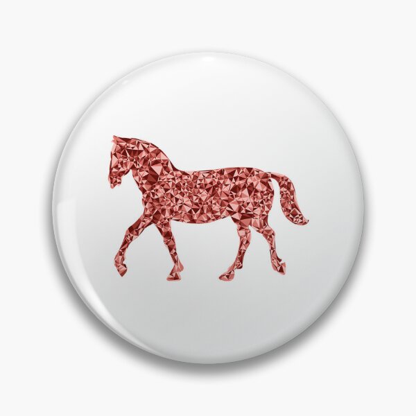 Item preview, Trotting Horse Red Triangular Mosaic Silhouette Design designed and sold by MiamiArchivesCo.
