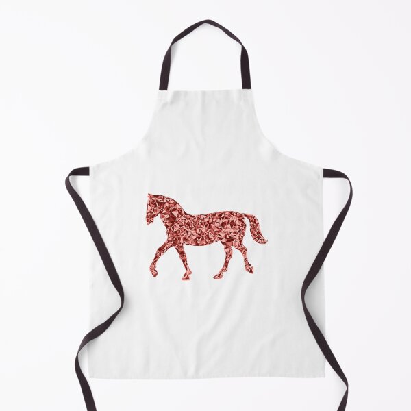 Item preview, Trotting Horse Red Triangular Mosaic Silhouette Design designed and sold by MiamiArchivesCo.