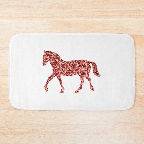 Item preview, Trotting Horse Red Triangular Mosaic Silhouette Design designed and sold by MiamiArchivesCo.