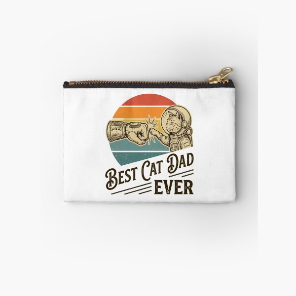 Item preview, Best Cat Dad Ever Astronaut Cat Retro Sunset designed and sold by Dmo3HarkoArt.