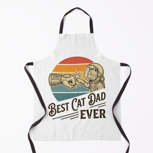 Item preview, Best Cat Dad Ever Astronaut Cat Retro Sunset designed and sold by Dmo3HarkoArt.