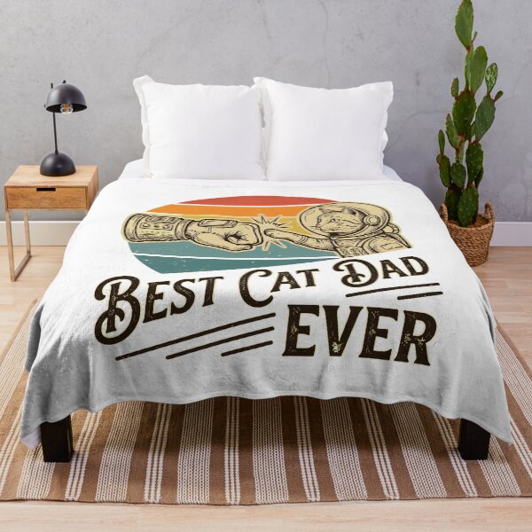 Item preview, Best Cat Dad Ever Astronaut Cat Retro Sunset designed and sold by Dmo3HarkoArt.