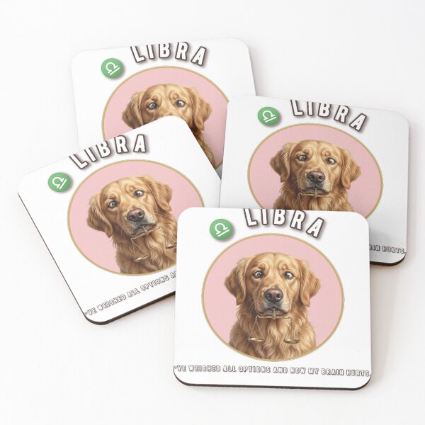 Item preview, Funny Libra Dog Golden Retriever Zodiac Sarcastic Astrology designed and sold by Addy77shop.