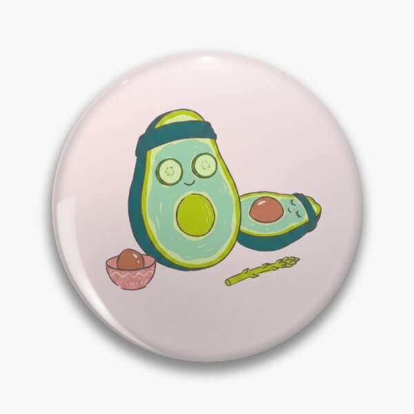 Item preview, Cute Avocado Spa Day Cucumber Face Mask Relaxation designed and sold by Eathusiast.