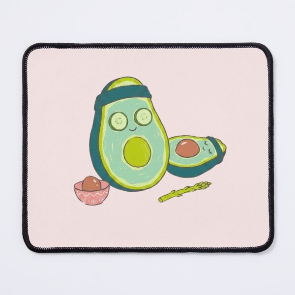 Item preview, Cute Avocado Spa Day Cucumber Face Mask Relaxation designed and sold by Eathusiast.