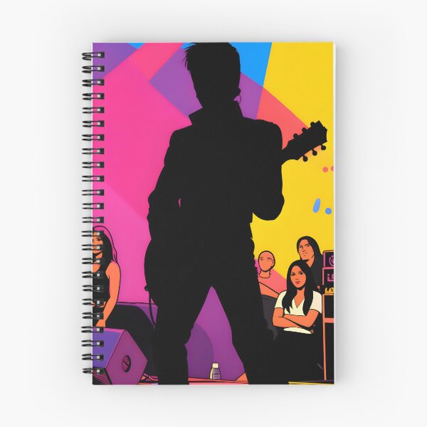 Item preview, Pop Art Guitarist Silhouette - Retro Concert Neon Poster designed and sold by Daniela`s shop.