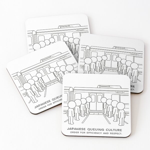 Item preview, Japanese Queuing Culture - Train Station Order and Respect designed and sold by japan-picto.