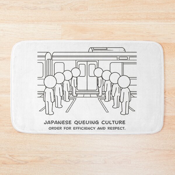Item preview, Japanese Queuing Culture - Train Station Order and Respect designed and sold by japan-picto.
