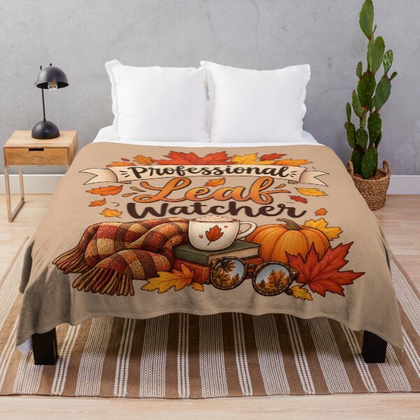 Item preview, Professional Leaf Watcher – Cozy Autumn Vibes designed and sold by blankTeeShirt.