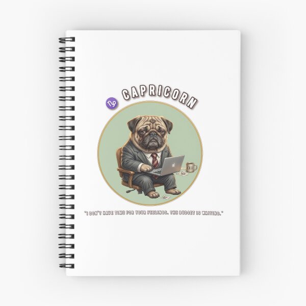 Item preview, Funny Capricorn Dog Pug Boss Zodiac Sarcastic Astrology designed and sold by Addy77shop.