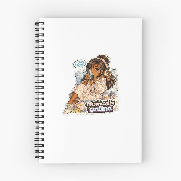 Item preview, Chronically Online Gift - Dark Skin Girl designed and sold by RedRubyBubble.